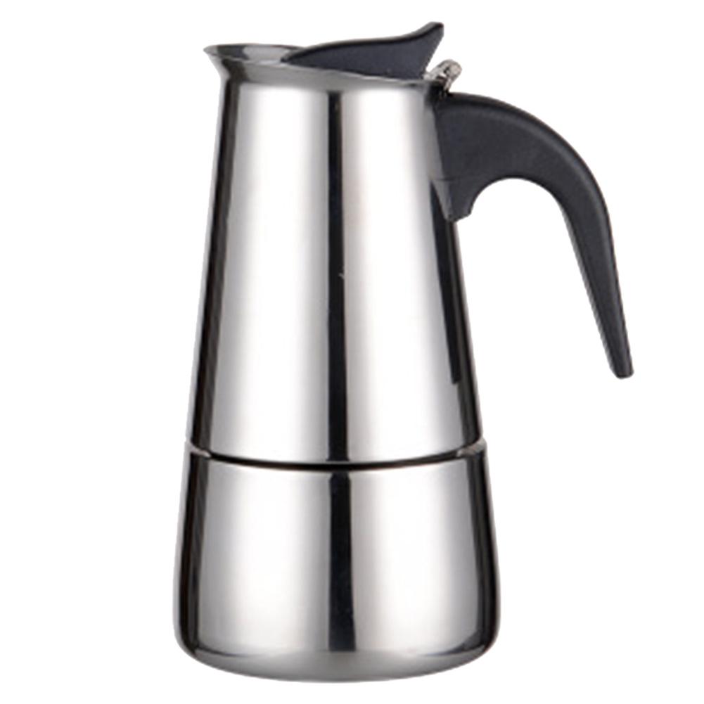Moka Pot Coffee Maker Crafted from Stainless Steel Perfect for Coffee Enthusiasts Seeking an Elegant Brewing Experience