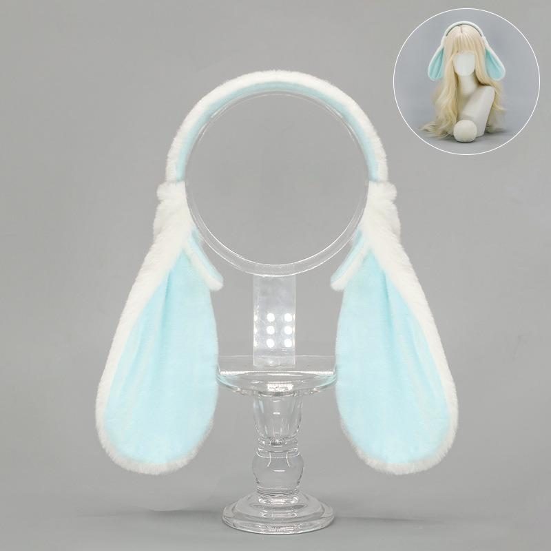 Source Easter Bunny Headdress Lolita Rabbit Ears Tail Set Plush Lop Ears Rabbit Ears Headband