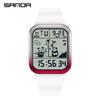 Fashion Sanda Top Brand Gradient Electronic Outdoor Waterproof Panda Pattern Square Trend Men's And Women's Unisex Watches