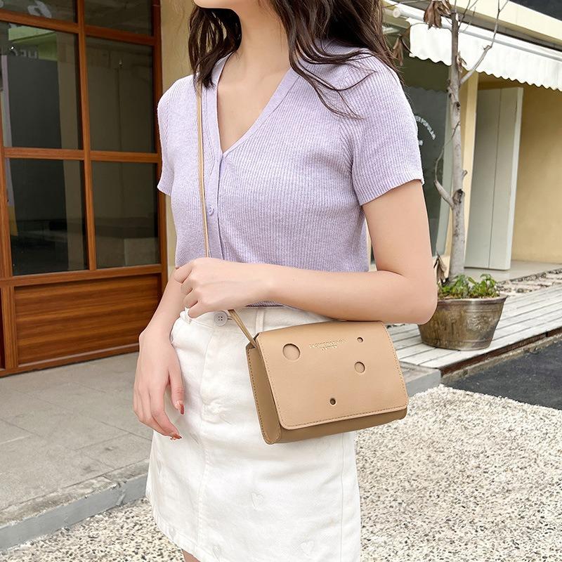 Guangzhou small bag hollow small square bag new fashion women's crossbody printed letter shoulder bag