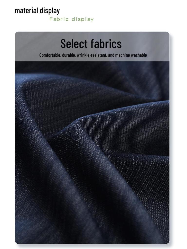 Women's Dark Blue Tencel Wide-Leg Jeans - 2025 Spring/Autumn Collection