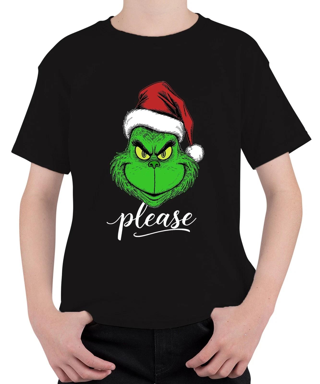 Grinch please Weihnachten Wichtel lustig Geschenk Weihnachtsgrinch Unisex Kinder M