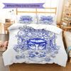 Love, Death, Robot Pattern Bedding Quilt Set Quilt Cover Pillowcase Home Decoration Birthday Gift (1 * duvet cover + 2 * pillowcase, without core)