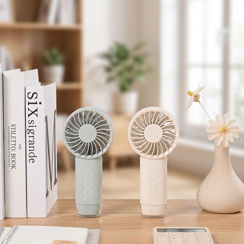 Outdoor Strong Wind Mini USB Rechargeable Handheld Fan with Brushless Motor High Speed Color Box Packaging