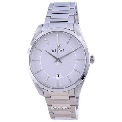 Orologio da uomo al quarzo in acciaio inossidabile con quadrante argentato 50213 STN 107