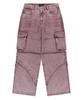 Maha Grid Wide Cargo Denim Pant Pink(Mg2Esmd112A)