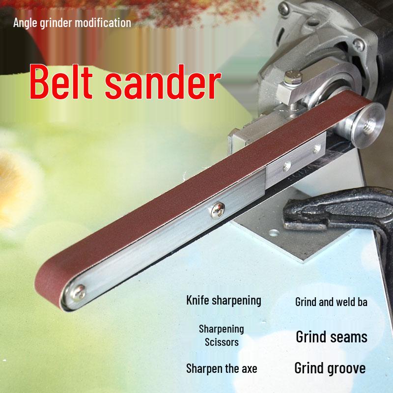 Mini Angle Grinder Belt Sander: DIY Sandpaper Machine for Woodworking and Polishing