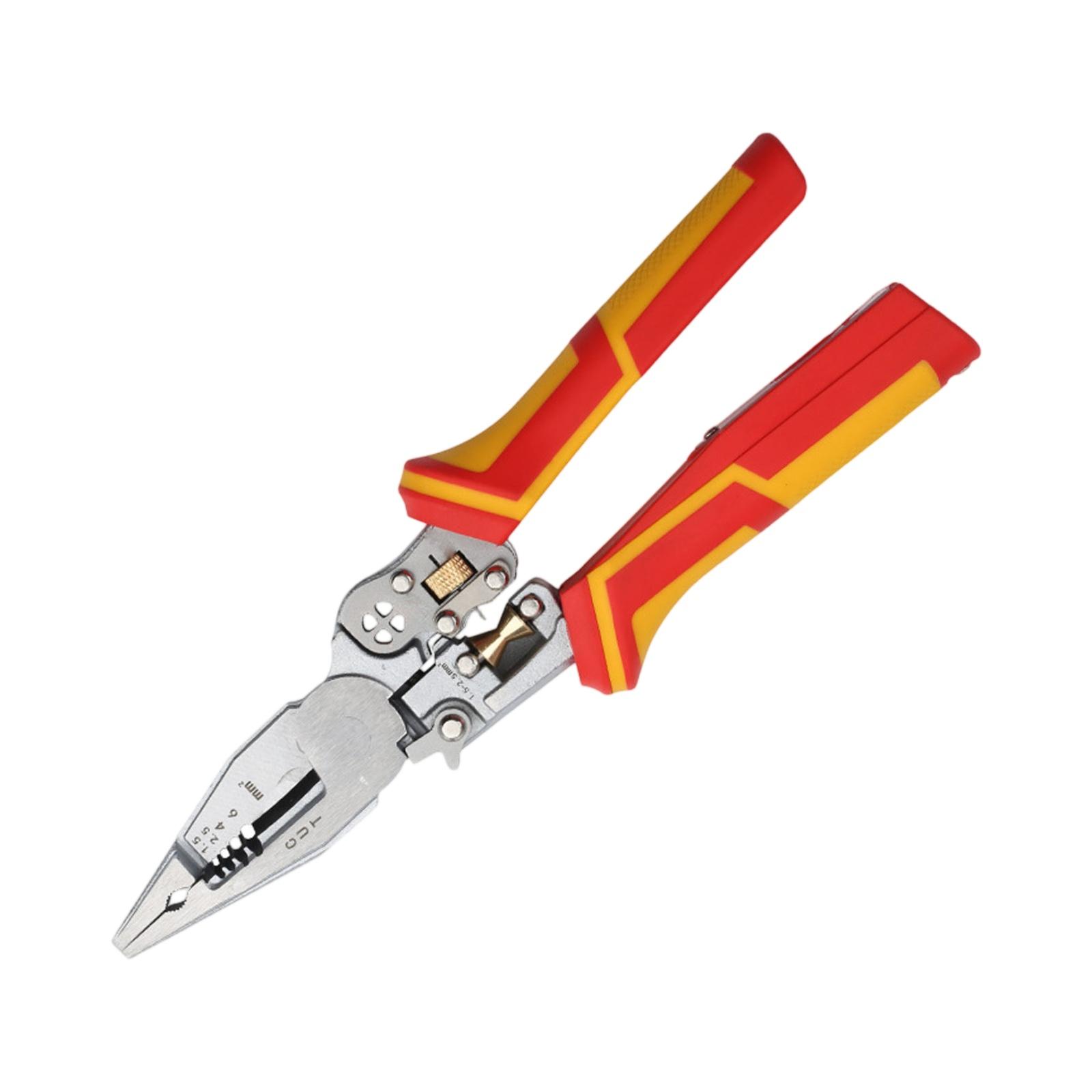 

Household Electrician Pliers, Wire Cutting & Pulling, Cable Crimping, Wire Pressing Tool, Multi-Purpose Electrical Pliers One Size