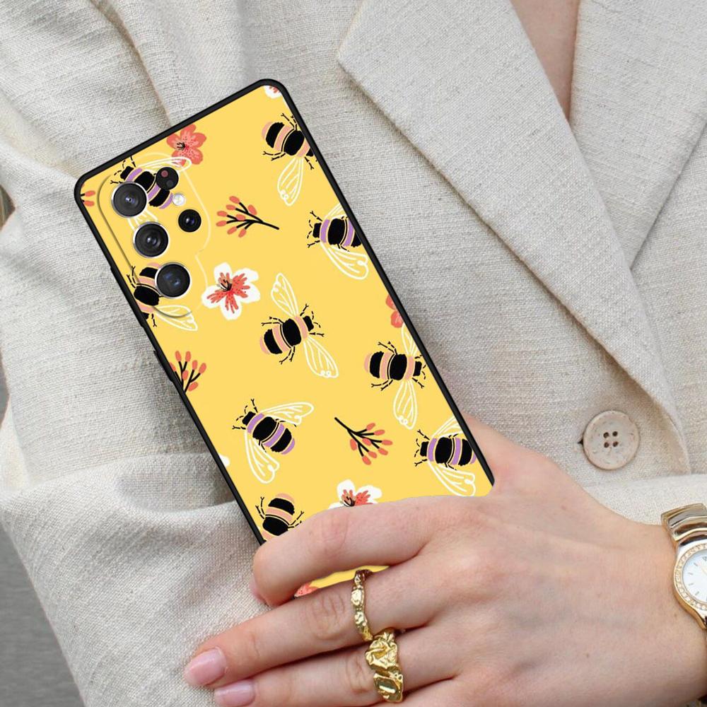 Bee Art Cell Phone Case for Samsung Galaxy S26 Ultra S25 S24 S23 S22 S21 S20 Note10 Cover