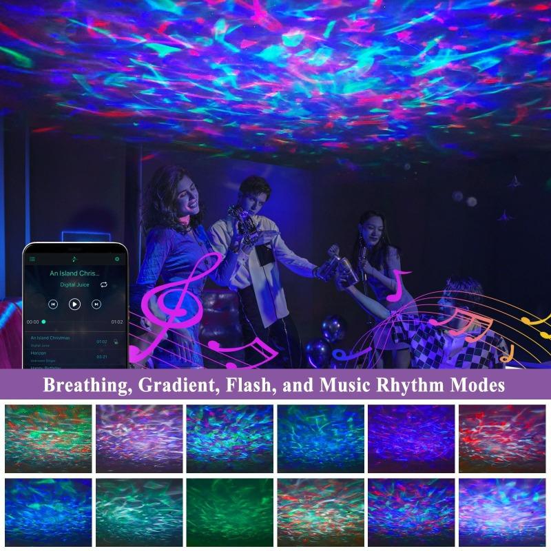 Starry Sky Projection Light with Remote Control Bluetooth Speaker Bedroom Atmosphere Lamp Children's Gift