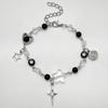 Women Bracelet Punk Style Hollow Star Beads Decor Guitar Pendant Friends Bracelet Adjustable Extended Chain Bracelet