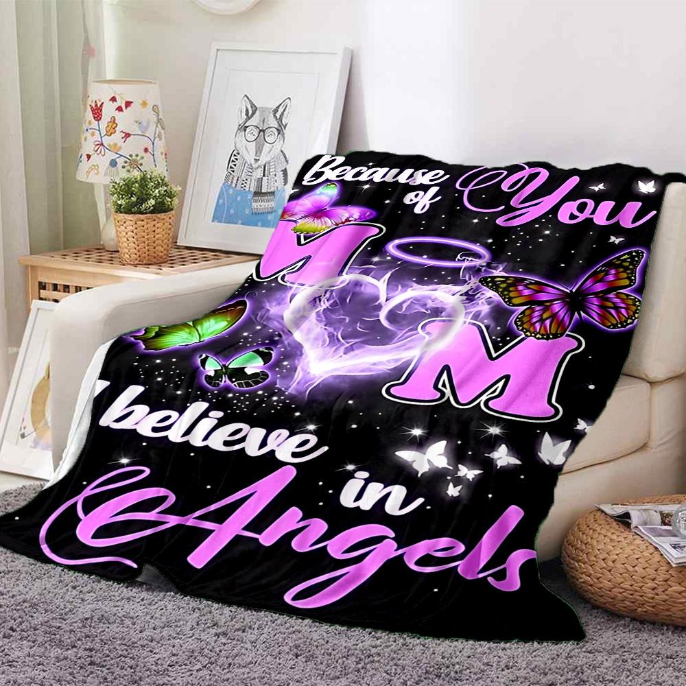 1pc To Mom I Love Blanket - Perfect Gift for Birthdays, Christmas & Halloween- Soft, Warm & Versatile yy250909181