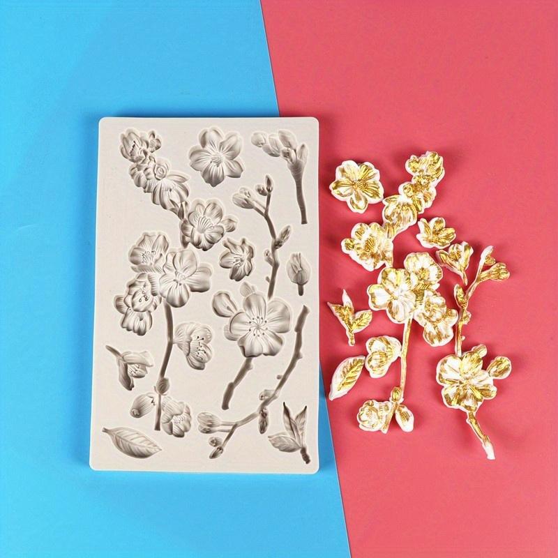 1pc Silicone Plum Embossing Mold – Multi-Use for Cake Baking, DIY Chocolate Dripping & Handmade Clay Decor