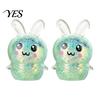 Rabbit Stress Toy 2Pcs Glitter Relief Toy, Stretchy Clear Bunny Squeeze TPR Ball Animal Shape Fidget Party Favors for Kids Adults Lightweight Reducer