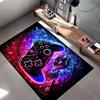 Colorful Neon Gaming Controller Design Carpet for Living Room Decor Suitable for use as an anti-slip for living room bedroom sofas