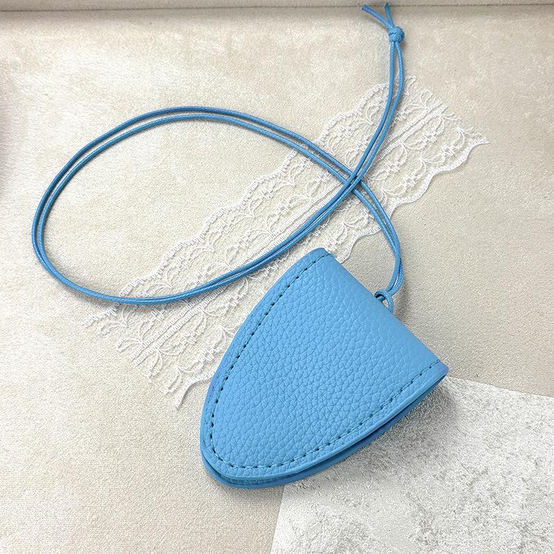 Korean Trendy Eyeglasses Storage Bag Lanyard Magnetic Portable Pu Leather Case Cover Sunglasses Key Case Reading Glasses Bag