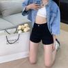 High Waist Denim Shorts Women Summer Stretch Black Slim Fit Casual For Teen Girls