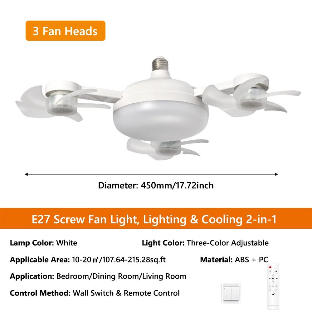 3-Speed Settings Drone Fan Light Quiet Remote-Control Fan Light  for Living Room and Bedroom