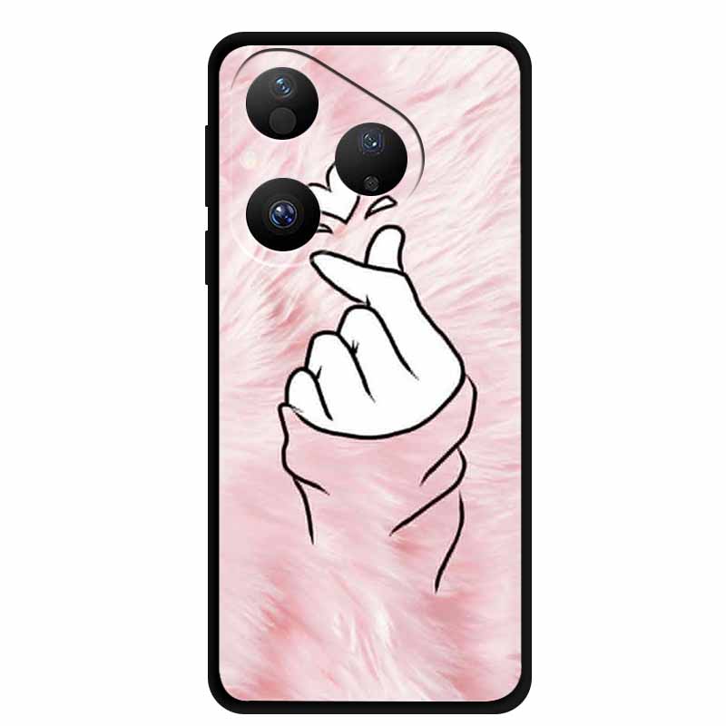 Colorful Case For Huawei Pura 80 Case Cartoon Animal Silicone Black Soft Cover for Huawei Pura 80 Case Protective Bumper Pura80