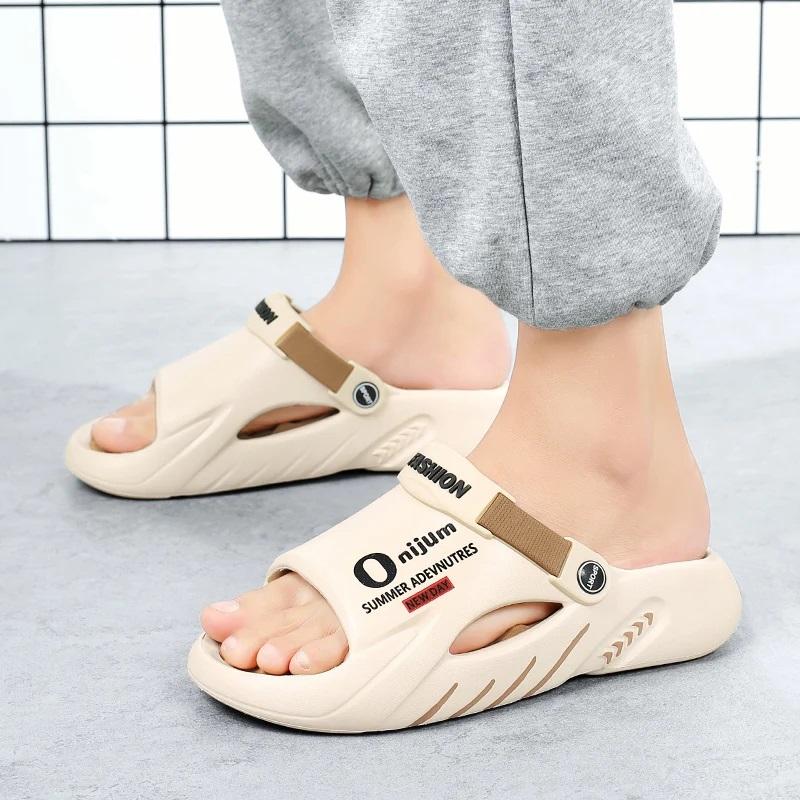 Moda Uomo Pantofole da Massaggio Sandali da Interno ed Esterno Spiaggia Scarpe Casual Ciabatte Sandali da Uomo Grandi Dimensioni Comode Morbide Taglie Forti