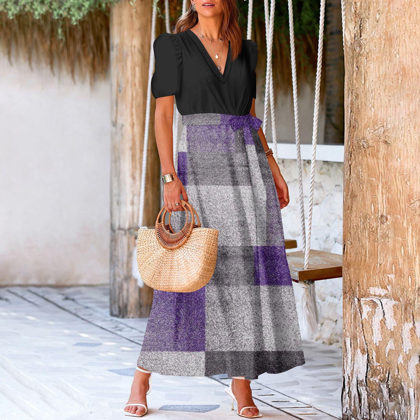 

Женское летнее платье свободного покроя для пляжного отдыха, повседневное платье-жилет с глубоким V-образным вырезом, элегантное платье-рубашка XL