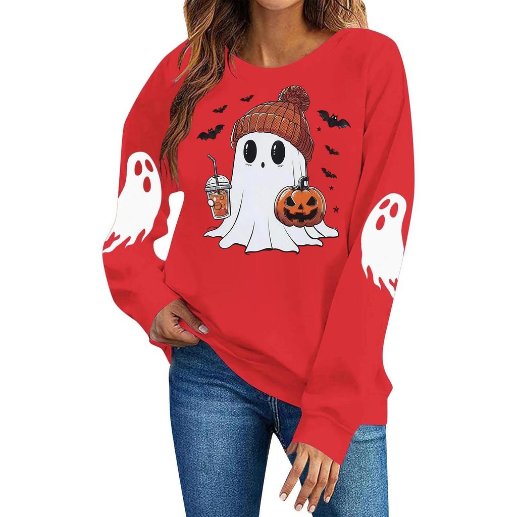 Women's Fashion Casual Halloween Hooded Sweatshirt for Festive Occasions