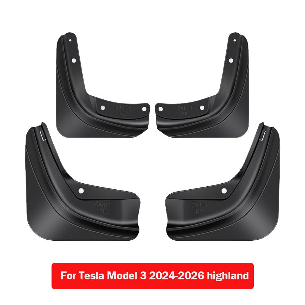 Mud Flaps for Tesla Model Y Model 3 2026 Stay Clean Protect Paint Military Grade All Weather Splash Guards No Drilling Required
