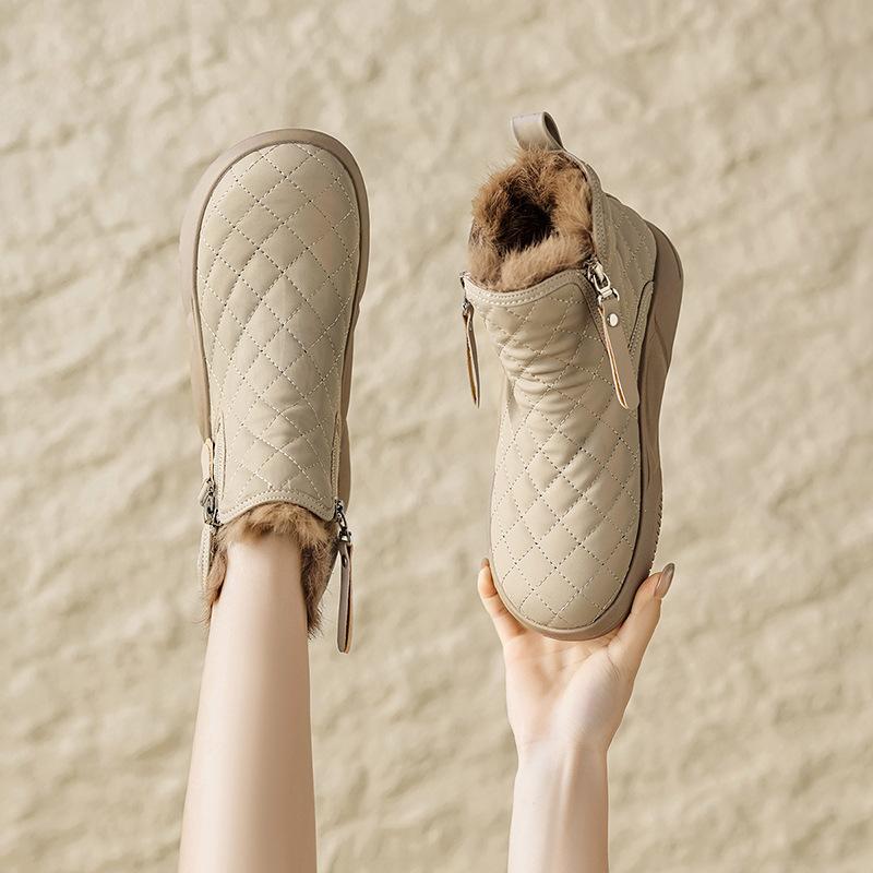 Augustine Schneestiefel Damen 2025 neue Winter Plateau Freizeit Sport Samt Kurzstiefel verdickte Brot Baumwollschuhe