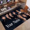 Custom Name Crystal Velvet Rug,Stray Kids Comfortable Anti Slip Floor Mat For Room Decoration