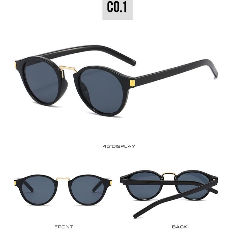 New Retro Round Sunglasses Men Women Leopard Frame UV400 Protection Fashion Black Driving Goggles