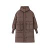 Cotton clothes for women in winter 2025 new Korean loose large pockets thickened jacket long over-the-knee down padded jacket
