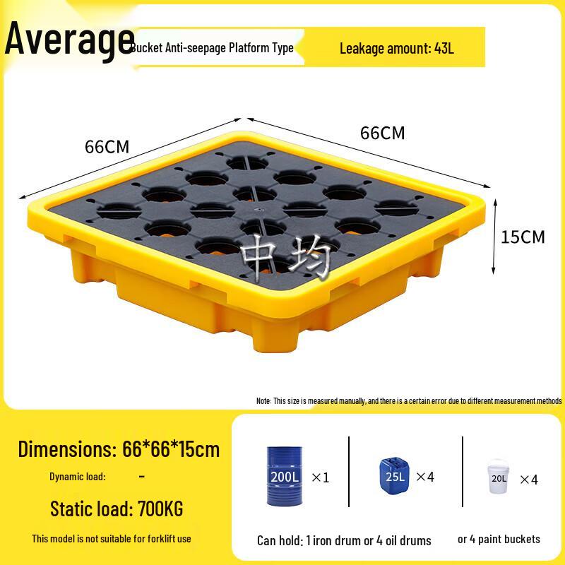 

Hazardous Waste Chemical Oil Drum Spill Containment Pallet
