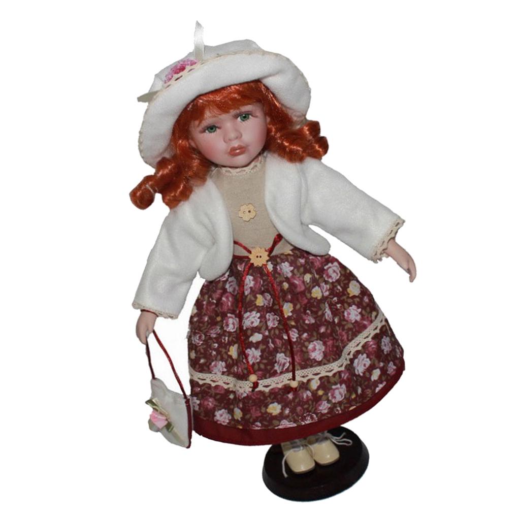 2 PORCELAIN DOLLS 6 INCH BENDABLE toy doll girls toys ceramic glass novelty new