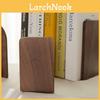 Bear Smile Face Cat Shaped Wooden Bookend Shelf Organizer With Thickened Design For Home Office And Study Room Decor