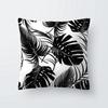 Luxury Home Decor Pillow Cover Living Room Sofa Cushion Cover Tropical Black and White Printed Plant Leaf Pattern Cushion Cover