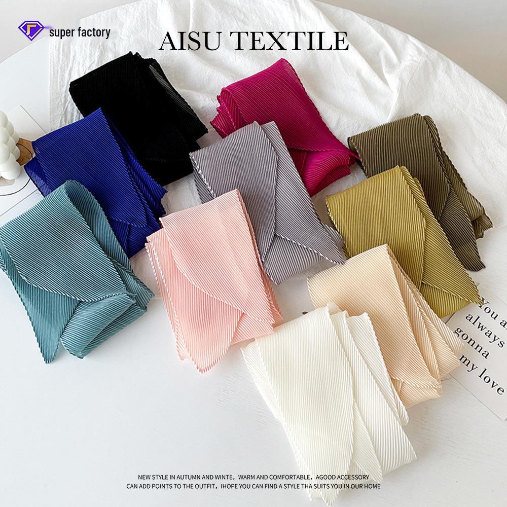 

Elegant Spring/Summer Silk Scarf - Fairy Style Headband for Women 9*120cm озеро синий
