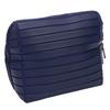 Makeup Bag Travel Cosmetic Organizer Large Capacity Toiletry Bag with 180 Degree Opening Navy Blue Striped