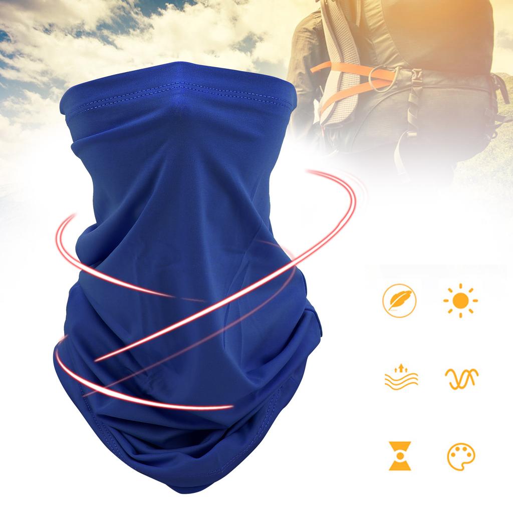 Outdoor MultiPurpose Scarf Breathable UV Face Cover Headband Washable(Black )
