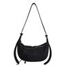 Minimalistische Crossbody-Tasche für Damen Weiches Leder Umhängetasche Reißverschluss Trendige Hobo-Stil Handtasche
