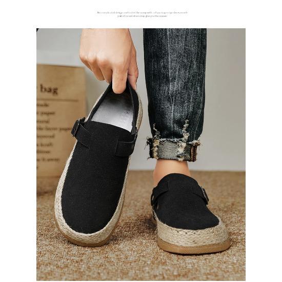 

Men’s Summer Grass-soled Slip-ons Lazy Shoes Breathable Casual Work Shoes 44