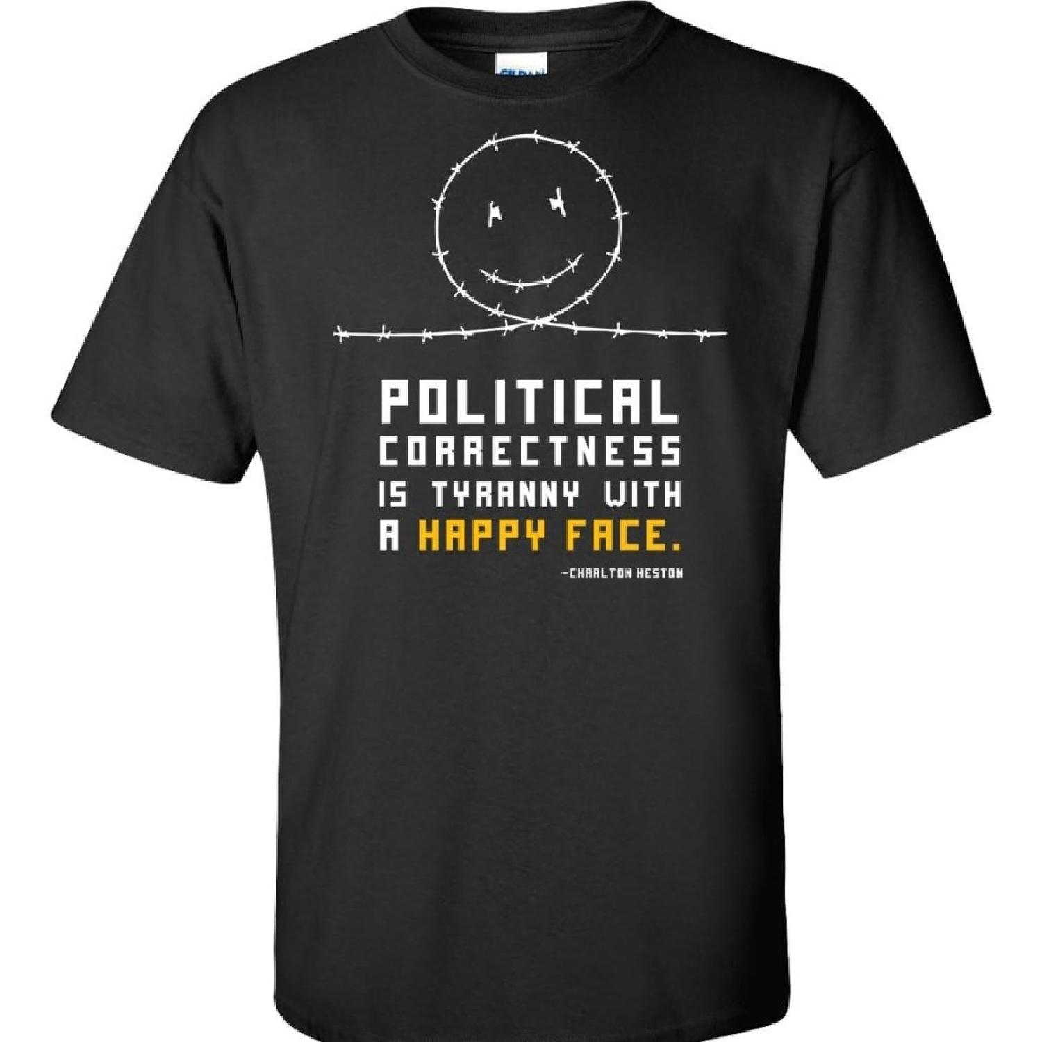 Gadsden and Culpeper Political Correctness Tyranny Shirt - Black S