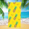Yellow Sketch Pineapple Beach Towel Quick Dry Sand Free Tropical Fruit Towel Hawaiian Style Girls Beach Vacation Towel