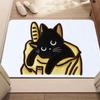 Black-cat Bath Mat Non-slip Entrance Floor Carpet Laundry Room Kitchen Rug Home Decoration Welcome Mat Machine Washable