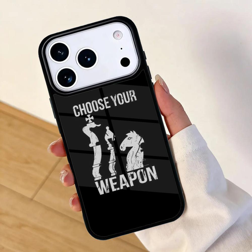 Chess King Board Game Battle Mobile Phone Case for IPhone 17 AIR 16pro Max 15 14 13 12 11 Bumper Cover