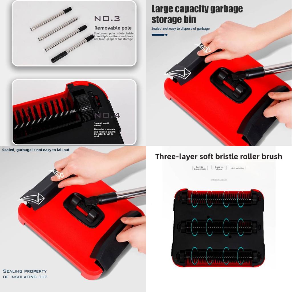 Housekeeping Broom Set With Pp Pet Bristles For Daily Home Cleaning Tasks