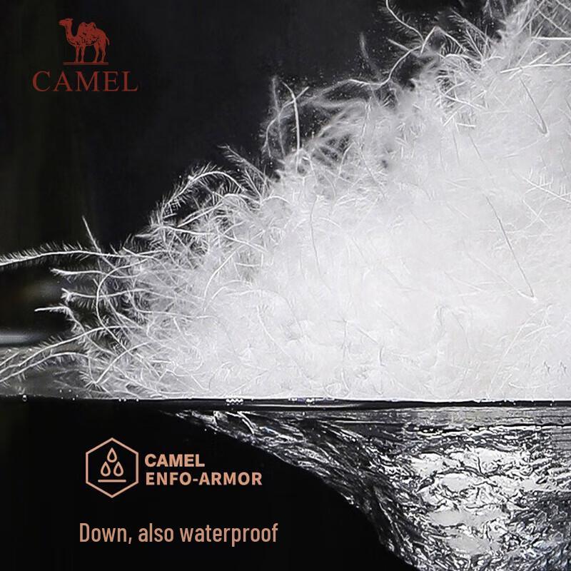 Camel Men's Water-Repellent Duck Down Hooded Jacket