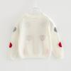 Children's Spring and Autumn Baby Cardigan Knitted Sweater Hollow Top Outerwear Girls Love Thin Jacket