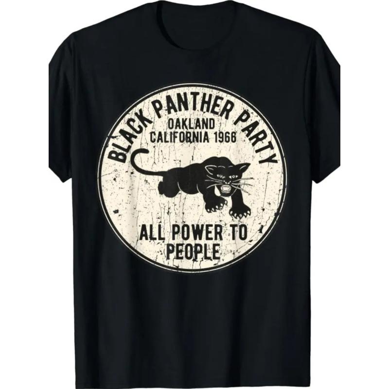 

European sizes Black Panther Party Oakland California 1966 All Power to People Men’s T Shirt 4XL чорний