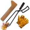 CARBABY Fire Tongs Pit Charcoal Storage Cover Heat-resistant Gloves Campfire Wood Stove Camping Gear