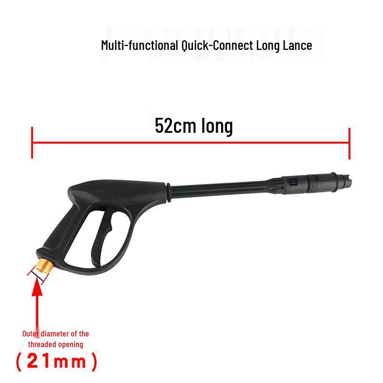 High-Pressure Car Wash Hose with Steel Wire, Copper Quick Connector, Multifunctional Water Gun, and Cleaning Machine Accessories.